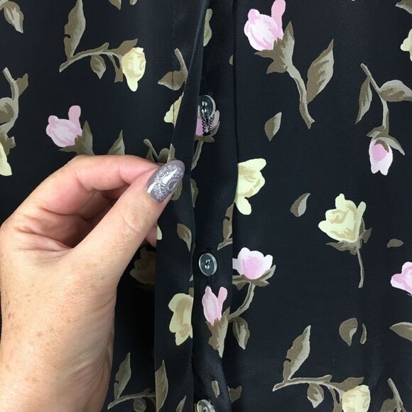 Vintage Notations Floral Button Down Top - Picture 3 of 6